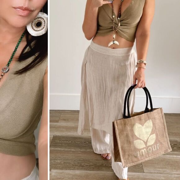 Italian Linen Pant Skirt - Picture 8 of 15